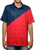 Outlet Camisa Polo Walter Hagen MGA11445 Navy/Vermelho - Masculina