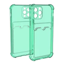 Capa de Tpu com Porta Cartão 4LIFE para Apple iPhone 13 Pro Max - Verde