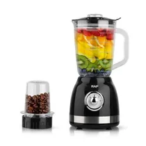 Liquidificador Raf Blender R.2826B / 1.5 Litros / 500W / 2 Velocidades + Pulsar / 220-240V ~ 50/ 60HZ - Preto