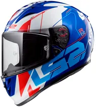 Capacete para Moto LS2 Arrow R Evo Techno FF323 - Tamanho XXL (63-64) - White/ Blue
