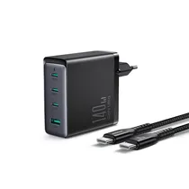 Cargador Rápido Joroom JR-TCG05EU Gan Ultra 140W + Cable Type-C To Type-C 240W