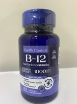 Earths Creation Vitamina B-12 Methylcobalamin 1000MG 60CAPS Plastico