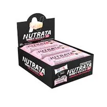 Nutrata Protein Bar Whey Grego Morango com Chantilly 12 Unidades Plastico Rosado