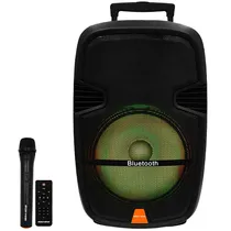 Caixa de Som Megastar SPA157BTF 15" 35.000 Watts P.M.P.O com Bluetooth/USB e Rádio FM - Preta