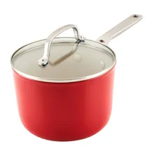 Caçarola Kitchenaid 84848 Antiaderente Cerâmica Tampa de Vidro 31CM Vermelho Imperial
