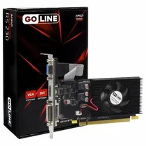 Placa de Video Goline 2GB AMD Radeon R5 230 GDDR3 GL-R5-230-2GB-D3 64BITS 625MHZ HDMI, DVI, VGA(D-Sub), Lowprofile