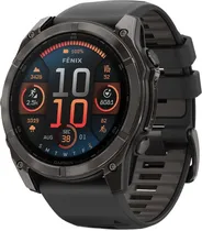 Relógio GPS Garmin Fenix 8 51MM Amoled Sapphire 010-02905-20 - Carbon Gray DLC Titanium