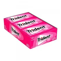 Chicletes Trident Brasileiro Tutti Frutti Display c/ 21 Und