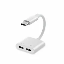Adaptador USB-C 2X1 p/ Audio Sate L4  Adaptador U...