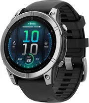 Relógio GPS Garmin Fenix e 47MM Amoled 010-03025-00 - Stainless Steel/Black