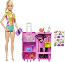 Boneca Barbie Bióloga Marinha Mattel - HMH26