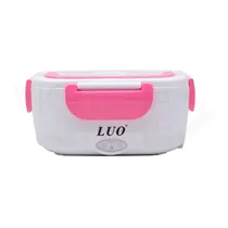 Lancheira/Marmita Elétrica Luo LU-4905 1.05 Litros - 220V 50HZ - Rosa/Branco
