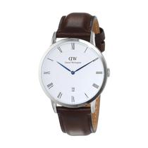 Relogio Analogico Masculino Daniel Wellington Dapper Bristol 1123DW - Prata/Marrom