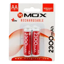 Pilha Mox AA Recarregavel 2300 Mah - 2 Unidades