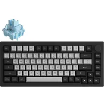 Teclado Gamer Mecânico Akko Dracula Castle 5075B Plus RGB Sem Fio Switch Blue - Preto/Branco (Inglês)