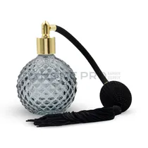 Frasco de Perfume Vintage Em Vidro Preto – 100 M