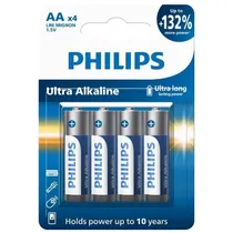 Pilha Philips LR6E4B/70 Ultra Alkaline AA 2500MAH - Blue (4 Unidades)  Pilha Phili...