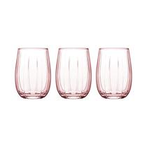 Set de Vasos Pasabahce Linka 420405 380ML Rosa 3 Piezas