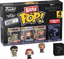 Bonecos Hulk, Black Widow, Hawkeye - Funko Bitty Pop! Misterio Pop Adentro 4 Pack