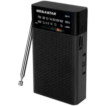Rádio Portátil Megastar CX17 AM/FM A Pilha - Preto