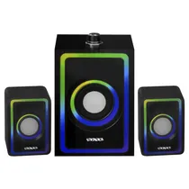 Caixa de Som Satellite AS-92010B Gaming RGB / Bluetooth / USB / Aux - Preto