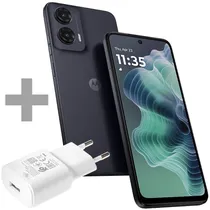 Celular Motorola Moto G35 5G XT2433-5 NFC Nano + Esim de 128GB/4GB Ram de 6.72" 50+8MP/16MP - Midnight Black (CX Slim) + Adaptador de Energia Itel
