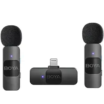 Microfone Sem Fio Boya BY-V2 para iPhone (2TX+1RX) (Caixa Feia)