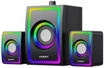 Speaker Satellite Gamer AS-92010B USB Bluetooth RGB - Preto
