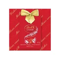Lindt Chocolate Lindor Chocolate Leche Regalo 137G Rojo