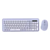 Kit Teclado e Mouse FTX FTXGK02 Sem Fio Espanhol - Roxo