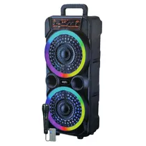 Speaker Party Kandexs YE-0262 - 8"X2 - BLT - Aux - Mic c/ Fio  Speaker Par...