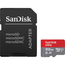 Cartão de Memória Micro SD Sandisk Ultra SDXC 512GB 150 MB/s – SDSQUAC-512G-GN6MA