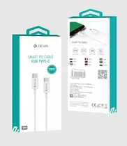 Devia Cable USB EC042 USB-C A USB-C 60W 1.2 Metros White