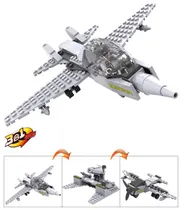 Bloco de Montar Cogo Army Action 3 In 1 3007-8 Avião (95PCS)