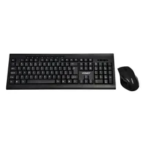 Kit Teclado + Mouse Sem Fio Satellite AK-726G - Preto (Português)