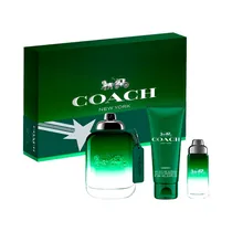 Kit Perfume Coach Green Edt 100ML + 15ML + Body Lotion 100ML – Masculino