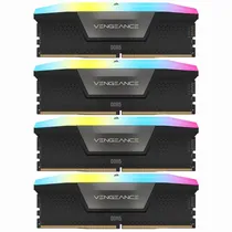 Memória Corsair Vengeance RGB, DDR5 96GB (4X24GB), 6000MHZ, C/DissiPador, CMH96GX5M4B6000C30, Preto