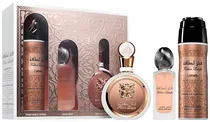 Kit Perfume Lattafa Fakhar Edp 100ML+Bruma para Cabelo 50ML+Desodorante 200ML - Feminino