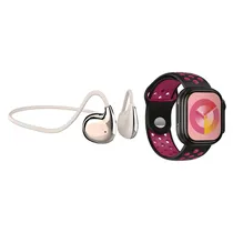 Kit Smartwatch e Fone de Ouvido G-Tide Style + AC01 - Bluetooth - Preto/ Dourado