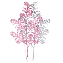 Ramo Decorativo Natalino com Glitter 34X16 CM 2 PCS