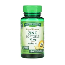 Vitamina Nature's Zinc Softgels 50 MG Plus Vitamin C 120 Cápsulas