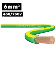 Cabo Flexsil 450/750V 1*6MM 100M Verde/Amarelo(Brasileirinh