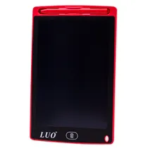 Painel de Escritura Tablet Luo LCD 8.5" Pulegadas LU-A71 Digital Gráfico Eletrônico Portátil Placa de Desenho Manuscrito Pad para Crianças Adultos Casa Escola Escritório - Vermelho