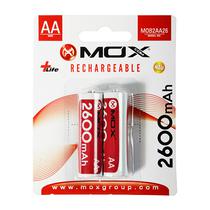 Pilha Recarregavel AA Mox MOB2AA26 de 2.600 Mah 1.2V - 2 Unidades