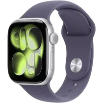 Apple Watch Series 11 42MM GPS MEU64LW/A Aluminum Silver/Sport Band Purple Fog s/M