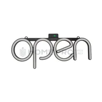 Cartaz LED Estilo Neón Open Branco 40CM X 15CM