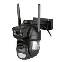 Câmera de Segurança IP Hye HYE-E7706T3 - 3.6MM+3.6MM - 3MP+3MP - Wi-Fi - 2 Antenas - Preto