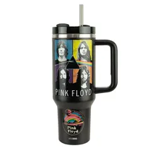 Copo Térmico Weedoo Pink Floyd - 1.2L - com Canudo - Preto e Vermelho  Copo Térmic...