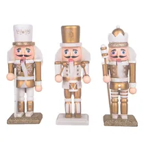 Soldado Natalino Dourado/Branco Bastao 15CM