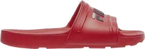 Outlet Chinelo Fila F01SD00010-1403 Sleek Slide Masculino Vermelho/Azul Marinho/Branco